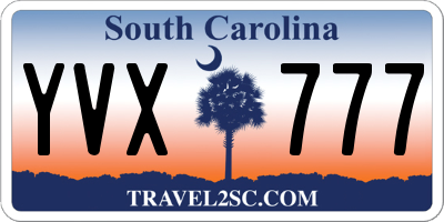 SC license plate YVX777