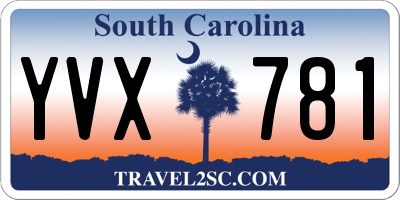 SC license plate YVX781