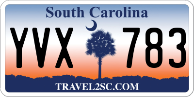 SC license plate YVX783