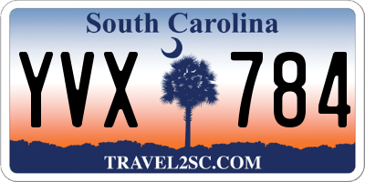 SC license plate YVX784