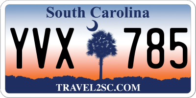 SC license plate YVX785