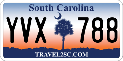 SC license plate YVX788
