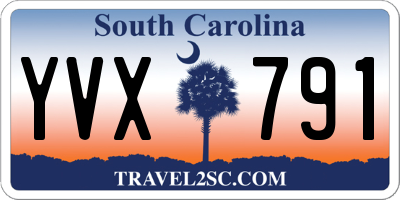 SC license plate YVX791