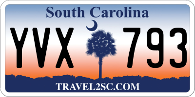SC license plate YVX793