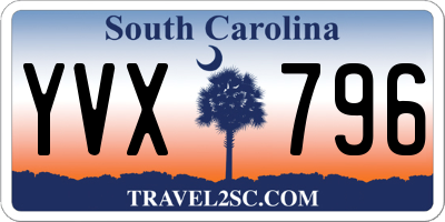 SC license plate YVX796
