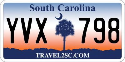 SC license plate YVX798