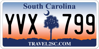SC license plate YVX799