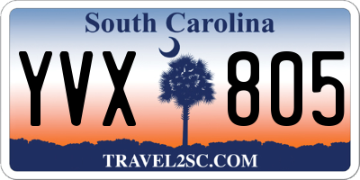 SC license plate YVX805