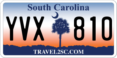SC license plate YVX810