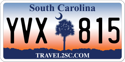 SC license plate YVX815