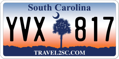 SC license plate YVX817