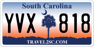 SC license plate YVX818
