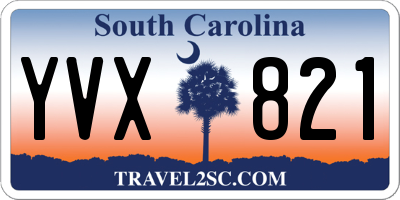 SC license plate YVX821