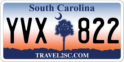 SC license plate YVX822