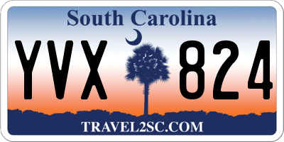 SC license plate YVX824
