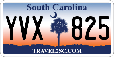 SC license plate YVX825