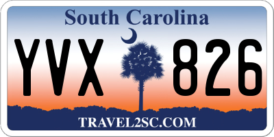 SC license plate YVX826