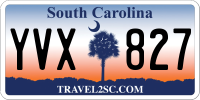 SC license plate YVX827