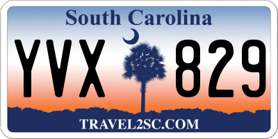 SC license plate YVX829