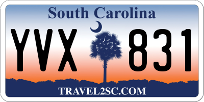SC license plate YVX831