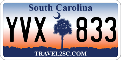 SC license plate YVX833