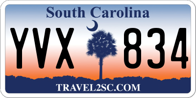 SC license plate YVX834
