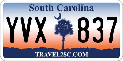 SC license plate YVX837