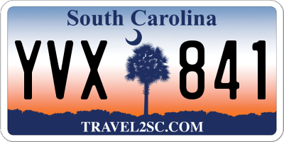 SC license plate YVX841
