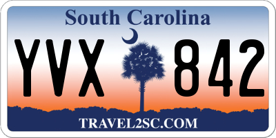 SC license plate YVX842