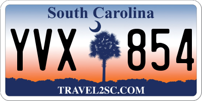 SC license plate YVX854