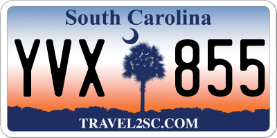SC license plate YVX855