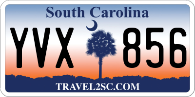 SC license plate YVX856