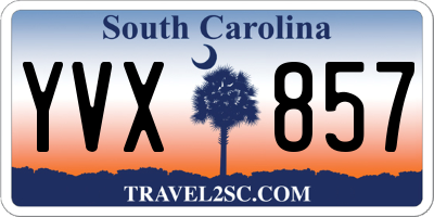 SC license plate YVX857