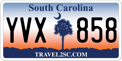 SC license plate YVX858