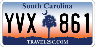 SC license plate YVX861