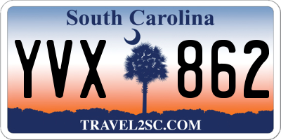 SC license plate YVX862