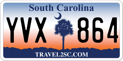 SC license plate YVX864
