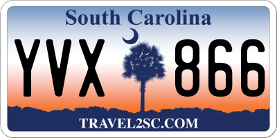 SC license plate YVX866