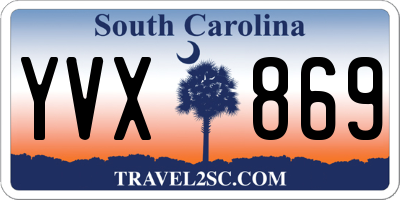 SC license plate YVX869