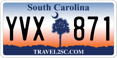 SC license plate YVX871