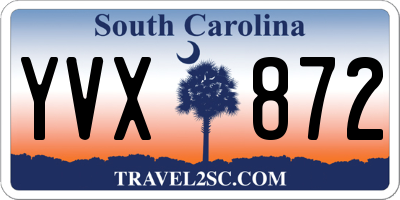 SC license plate YVX872
