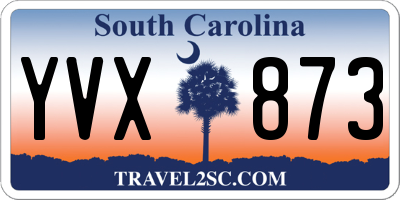 SC license plate YVX873