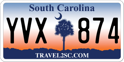 SC license plate YVX874