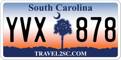 SC license plate YVX878