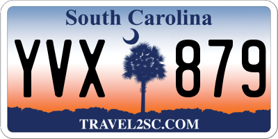 SC license plate YVX879