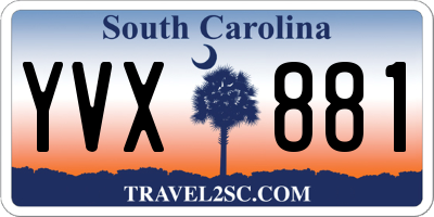 SC license plate YVX881