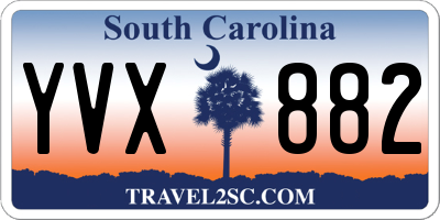 SC license plate YVX882
