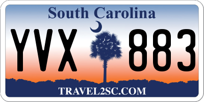 SC license plate YVX883