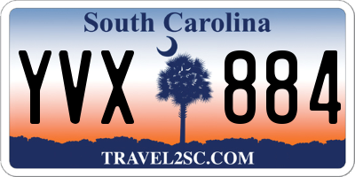SC license plate YVX884
