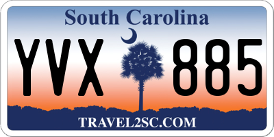 SC license plate YVX885